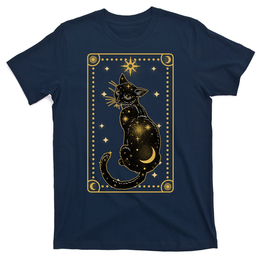 Elegant Galaxy Tarot Card Cat T-Shirt