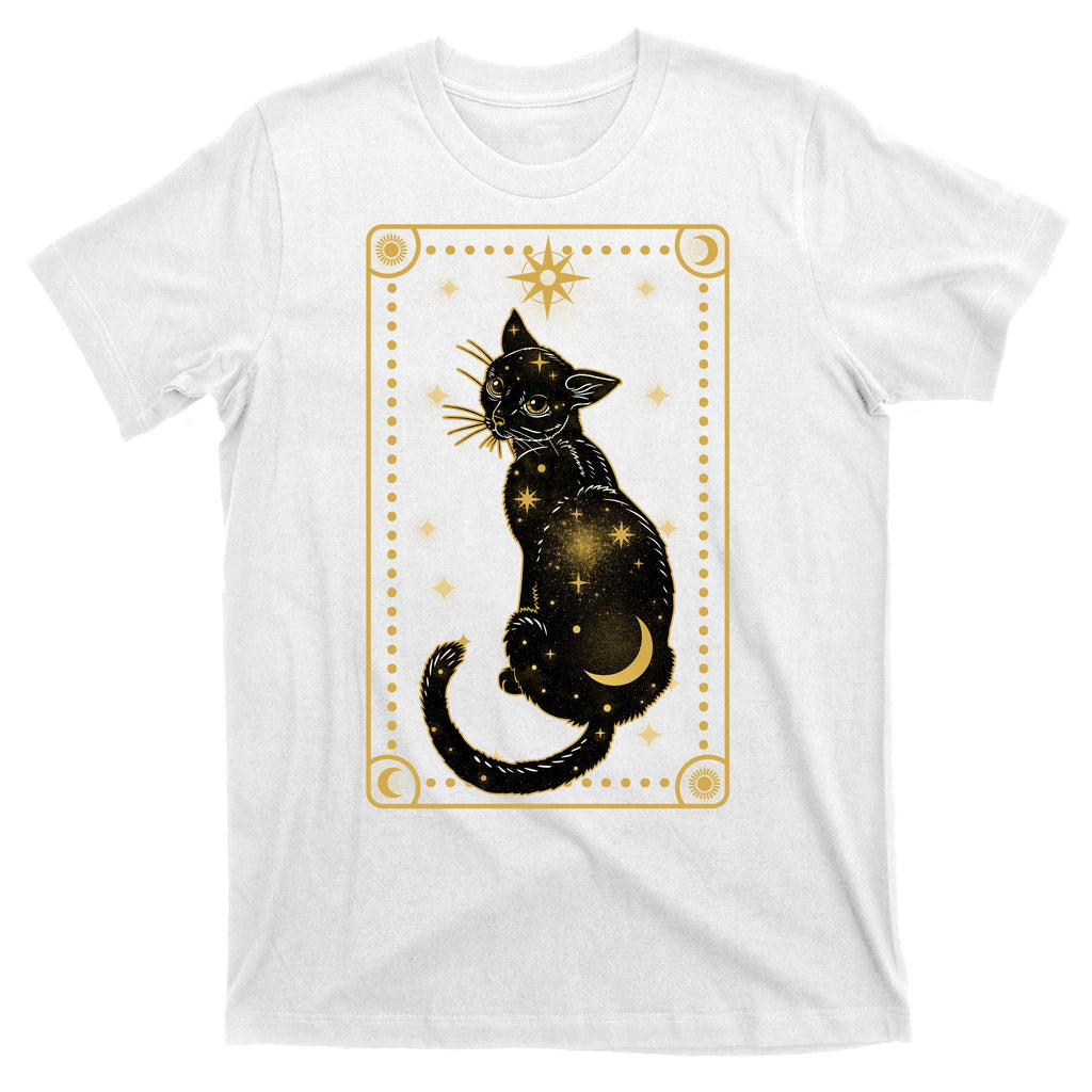 Elegant Galaxy Tarot Card Cat T-Shirt