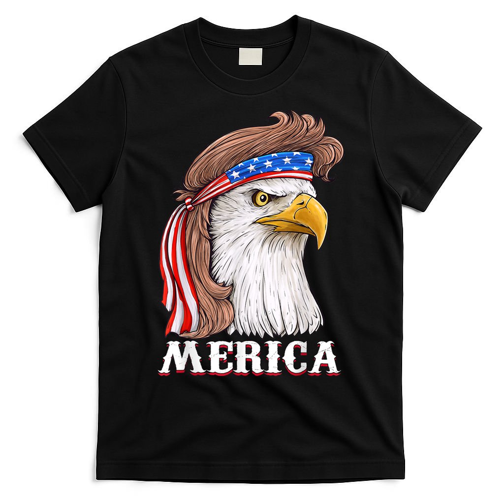 Eagle Mullet 4th Of July USA American Flag Merica T-Shirt