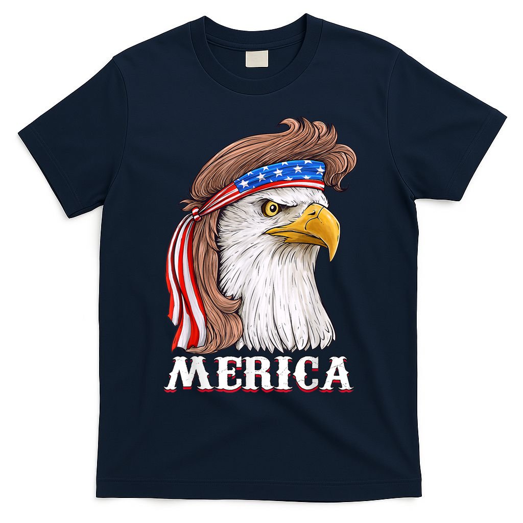 Eagle Mullet 4th Of July USA American Flag Merica T-Shirt