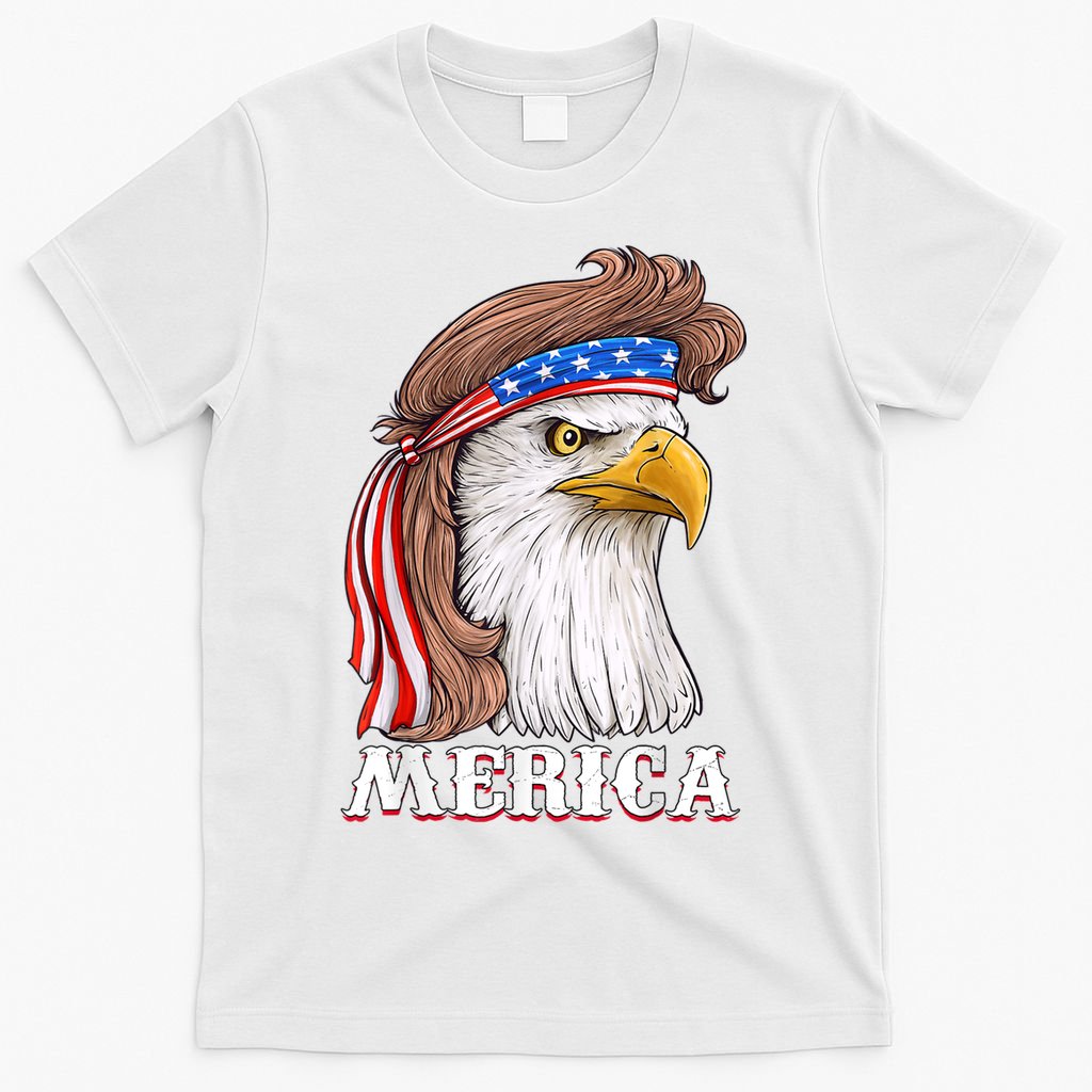 Eagle Mullet 4th Of July USA American Flag Merica T-Shirt