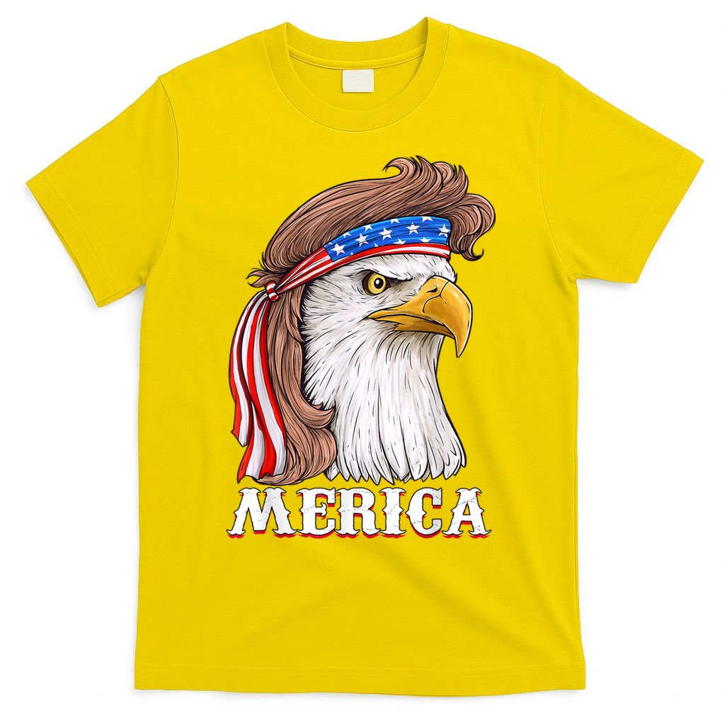 Eagle Mullet 4th Of July USA American Flag Merica T-Shirt