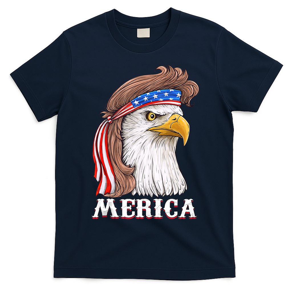 Eagle Mullet 4th Of July USA American Flag Merica T-Shirt