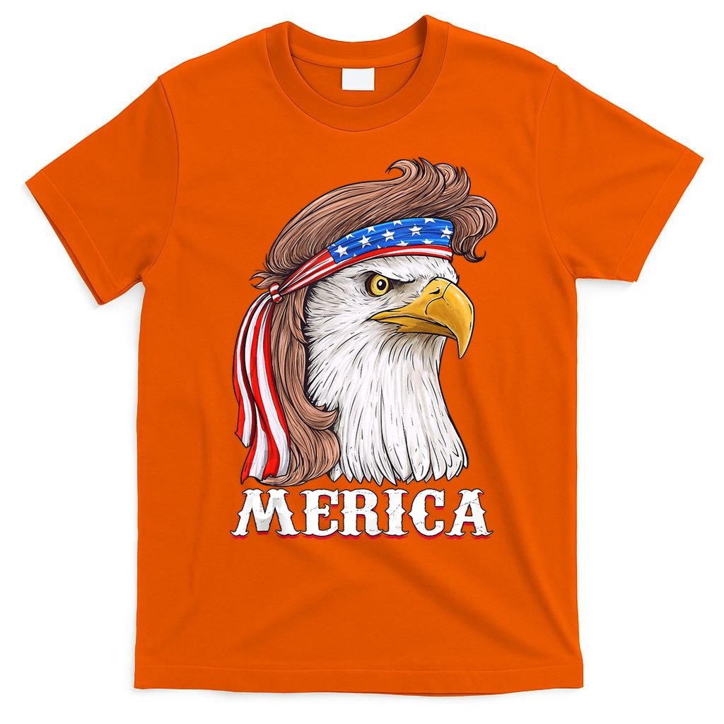 Eagle Mullet 4th Of July USA American Flag Merica T-Shirt