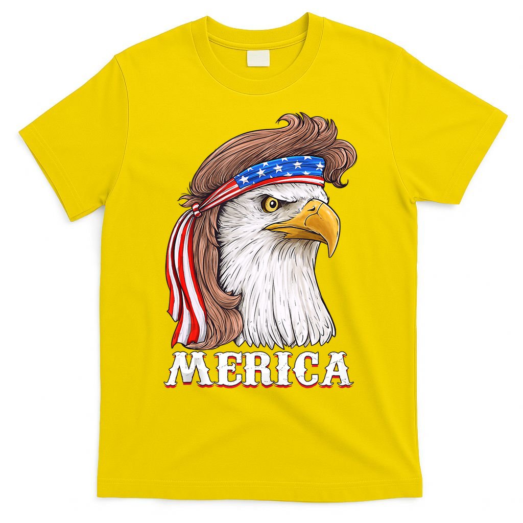 Eagle Mullet 4th Of July USA American Flag Merica T-Shirt