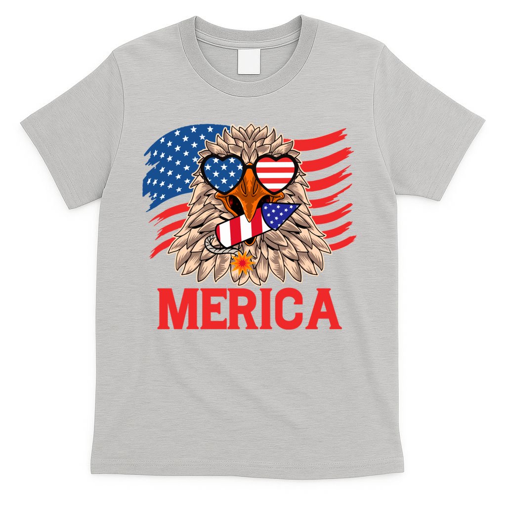 Eagle Mullet 4th Of July USA American Flag Merica T-Shirt