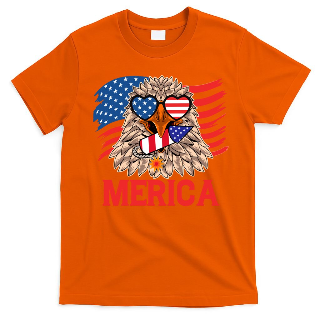 Eagle Mullet 4th Of July USA American Flag Merica T-Shirt