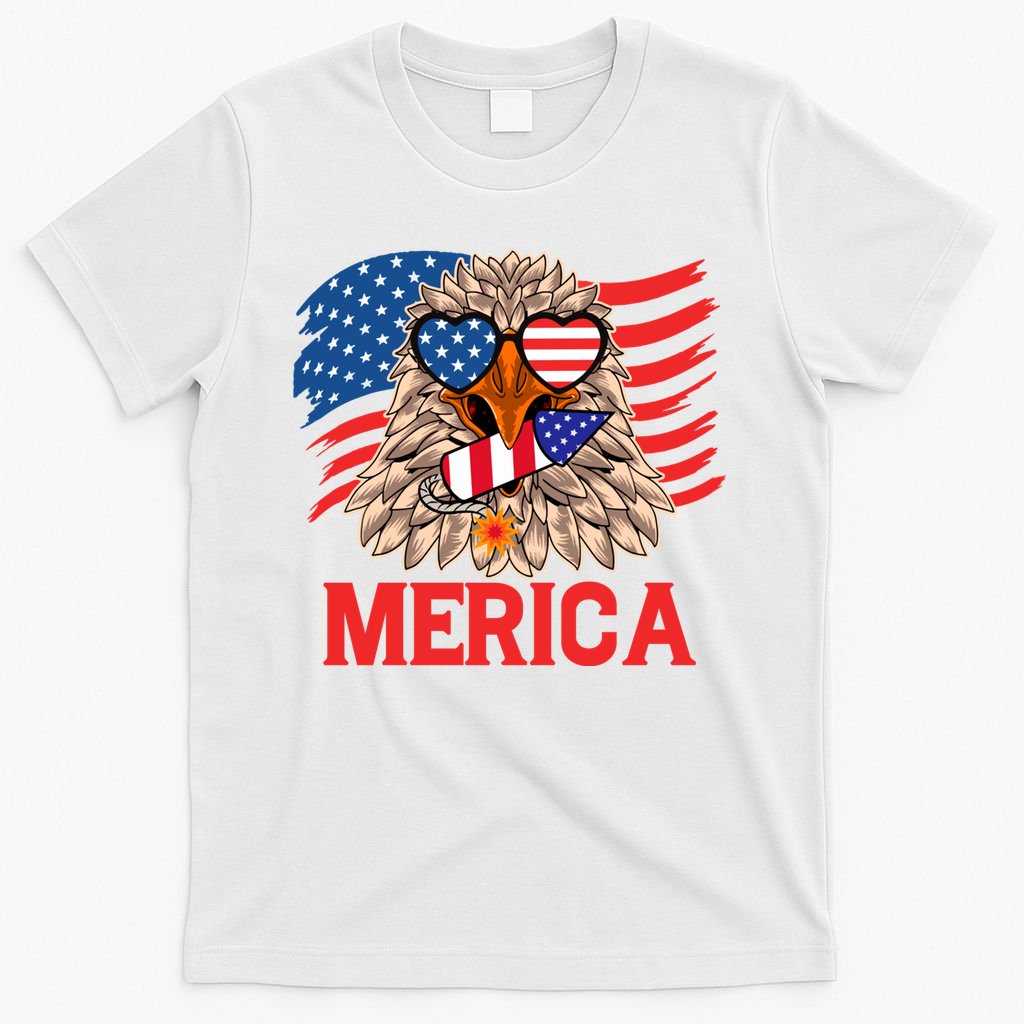 Eagle Mullet 4th Of July USA American Flag Merica T-Shirt