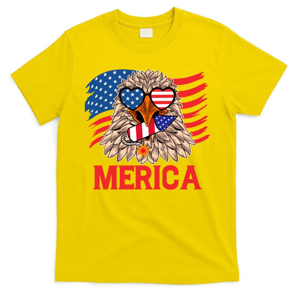 Eagle Mullet 4th Of July USA American Flag Merica T-Shirt