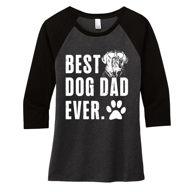 English Mastiff Daddy Dad Best Dog Dad Ever Gift Women's Tri-Blend 3/4-Sleeve Raglan Shirt