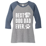 English Mastiff Daddy Dad Best Dog Dad Ever Gift Women's Tri-Blend 3/4-Sleeve Raglan Shirt