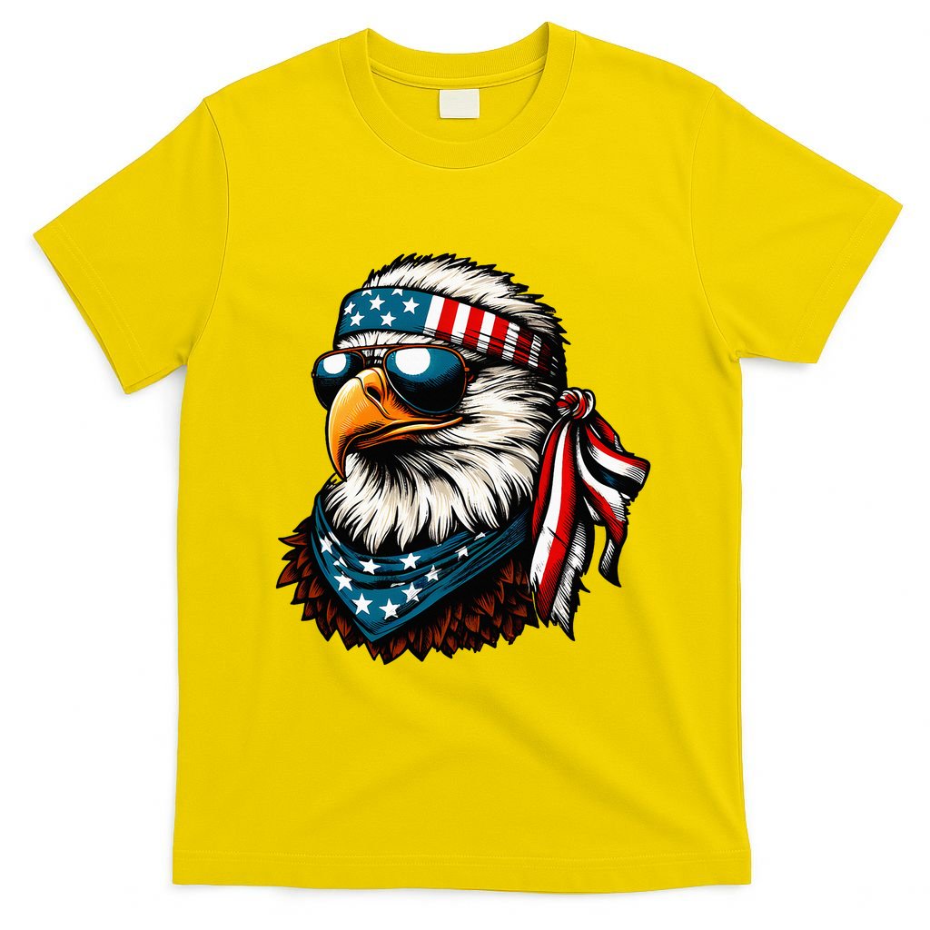 Eagle Mullet Patriotic 4th Of July Patriot Usa American Flag T-Shirt