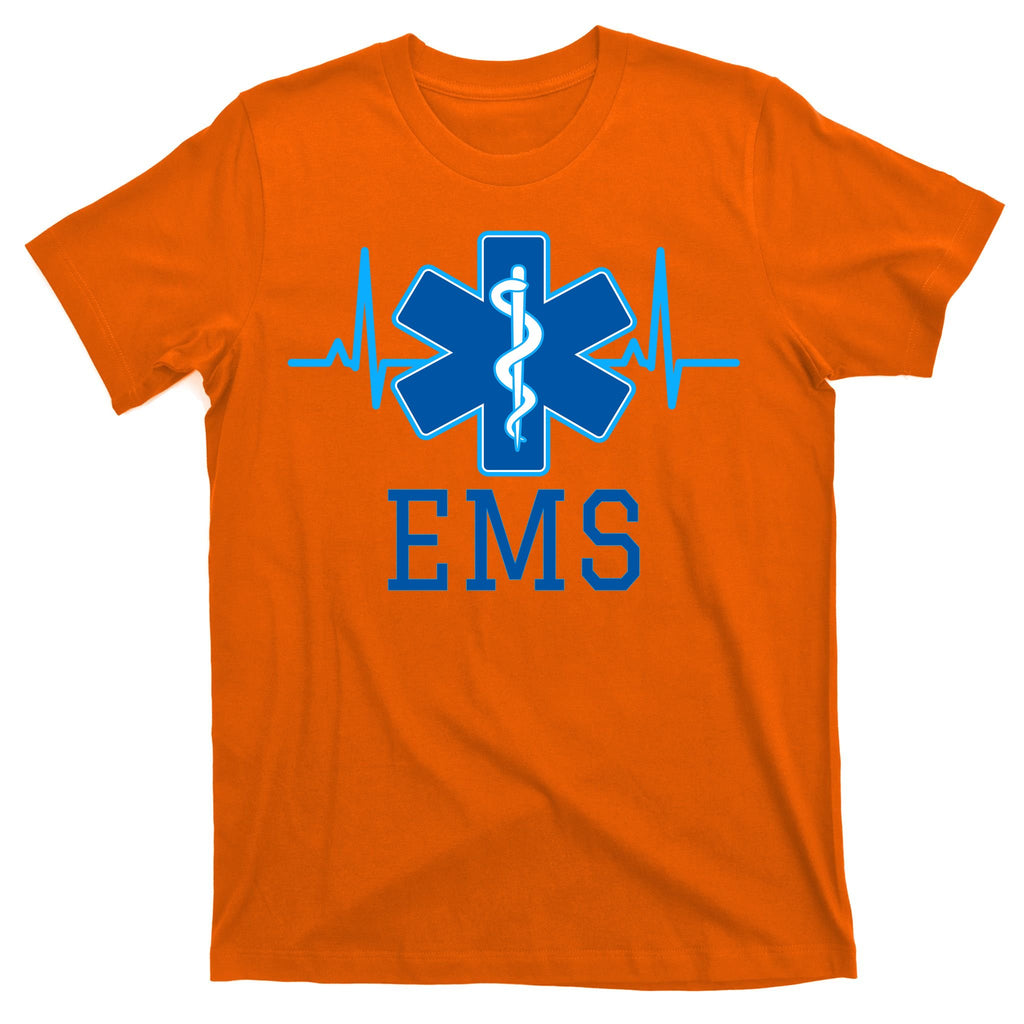 EMS Emergency Medical Services Pulse Logo T-Shirt