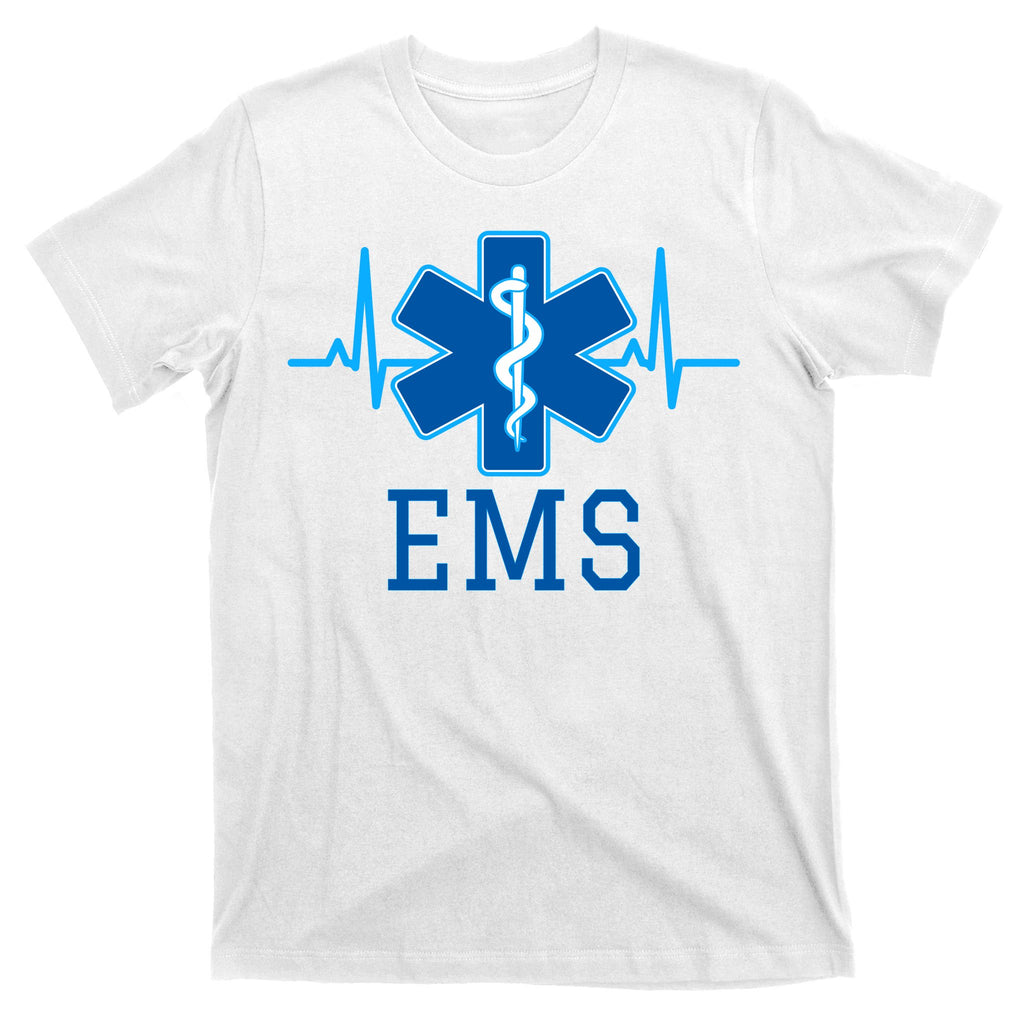EMS Emergency Medical Services Pulse Logo T-Shirt