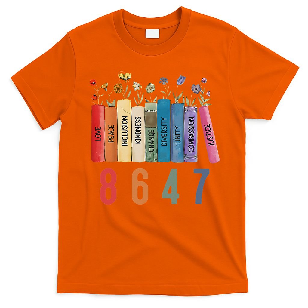 Equal Rights Book Flower 8647 Trump Feminist Women Rights Gift T-Shirt