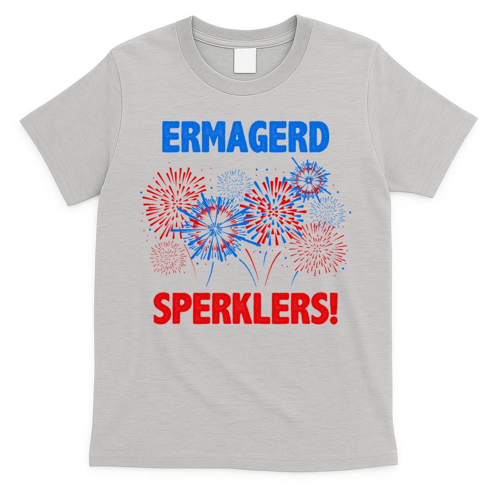 Ermagerd Sperklers Funny 4th Of July Fireworks T-Shirt