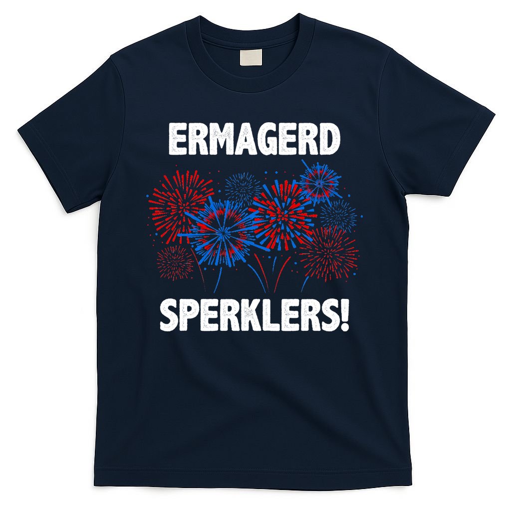 Ermagerd Sperklers Funny 4th Of July Fireworks T-Shirt
