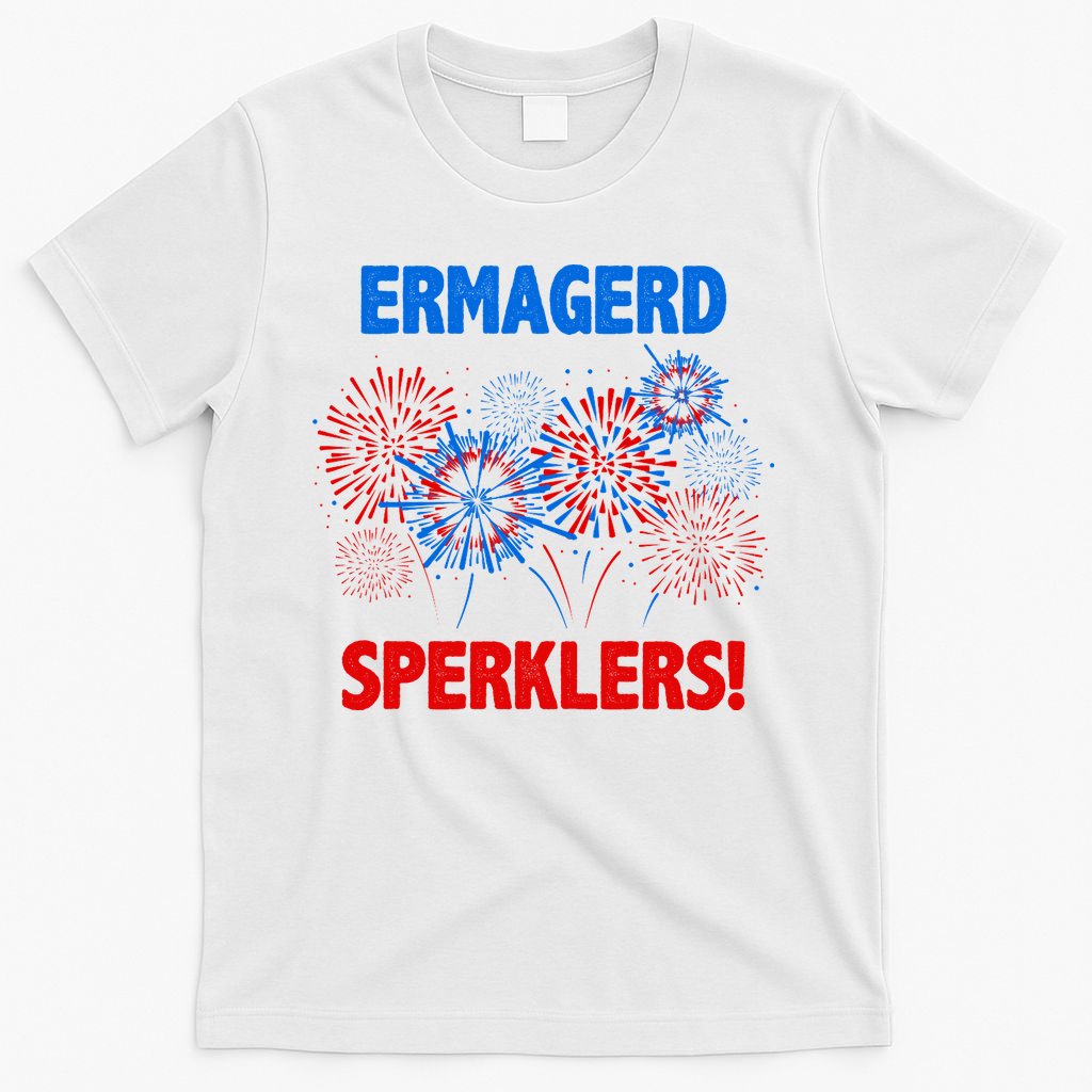 Ermagerd Sperklers Funny 4th Of July Fireworks T-Shirt