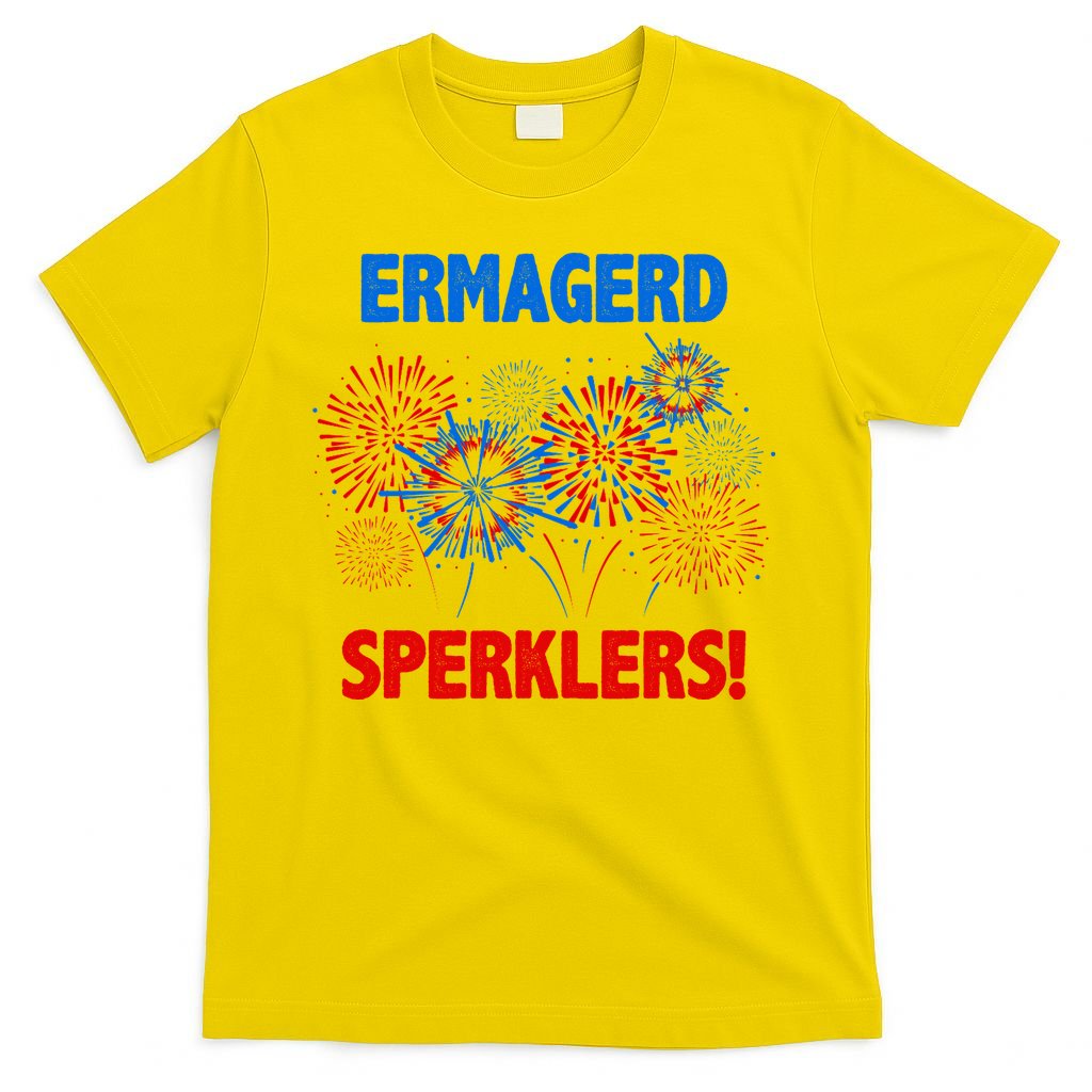 Ermagerd Sperklers Funny 4th Of July Fireworks T-Shirt