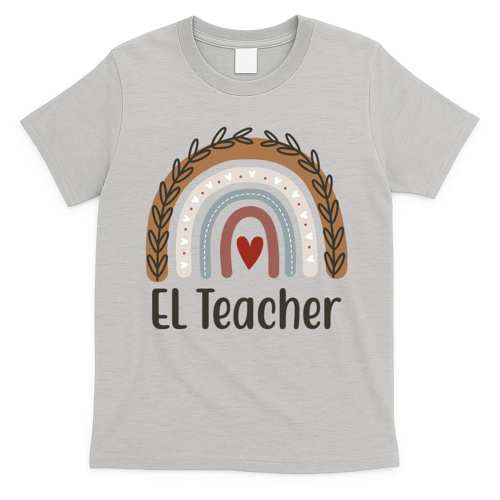 El Teacher Rainbow Heart T-Shirt