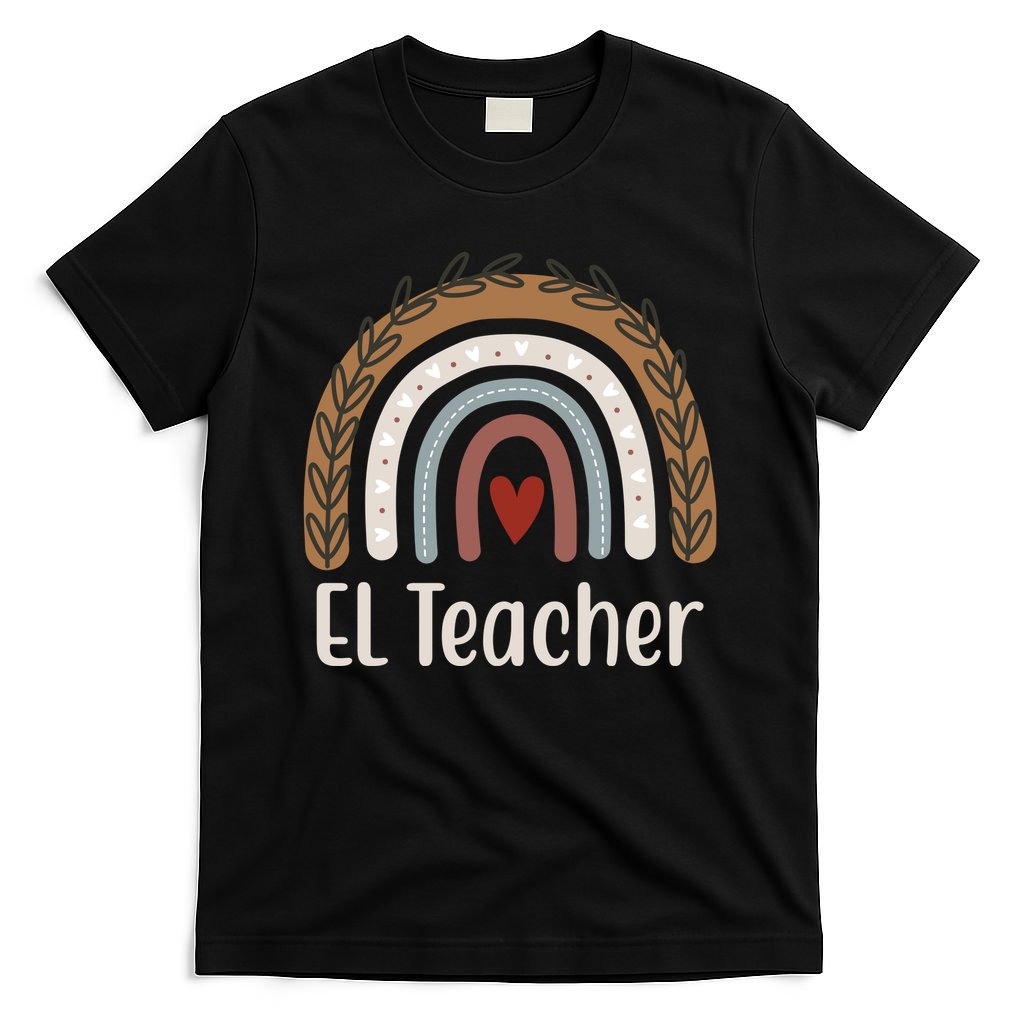 El Teacher Rainbow Heart T-Shirt