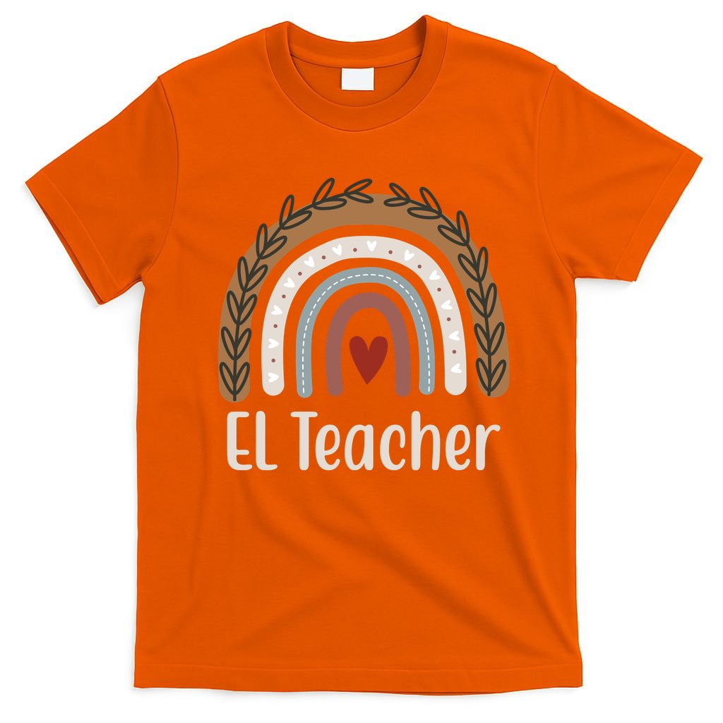 El Teacher Rainbow Heart T-Shirt