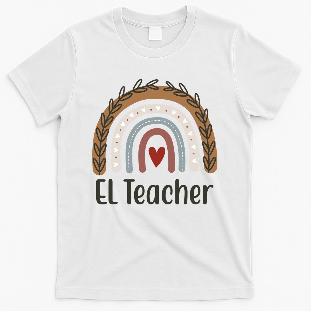El Teacher Rainbow Heart T-Shirt