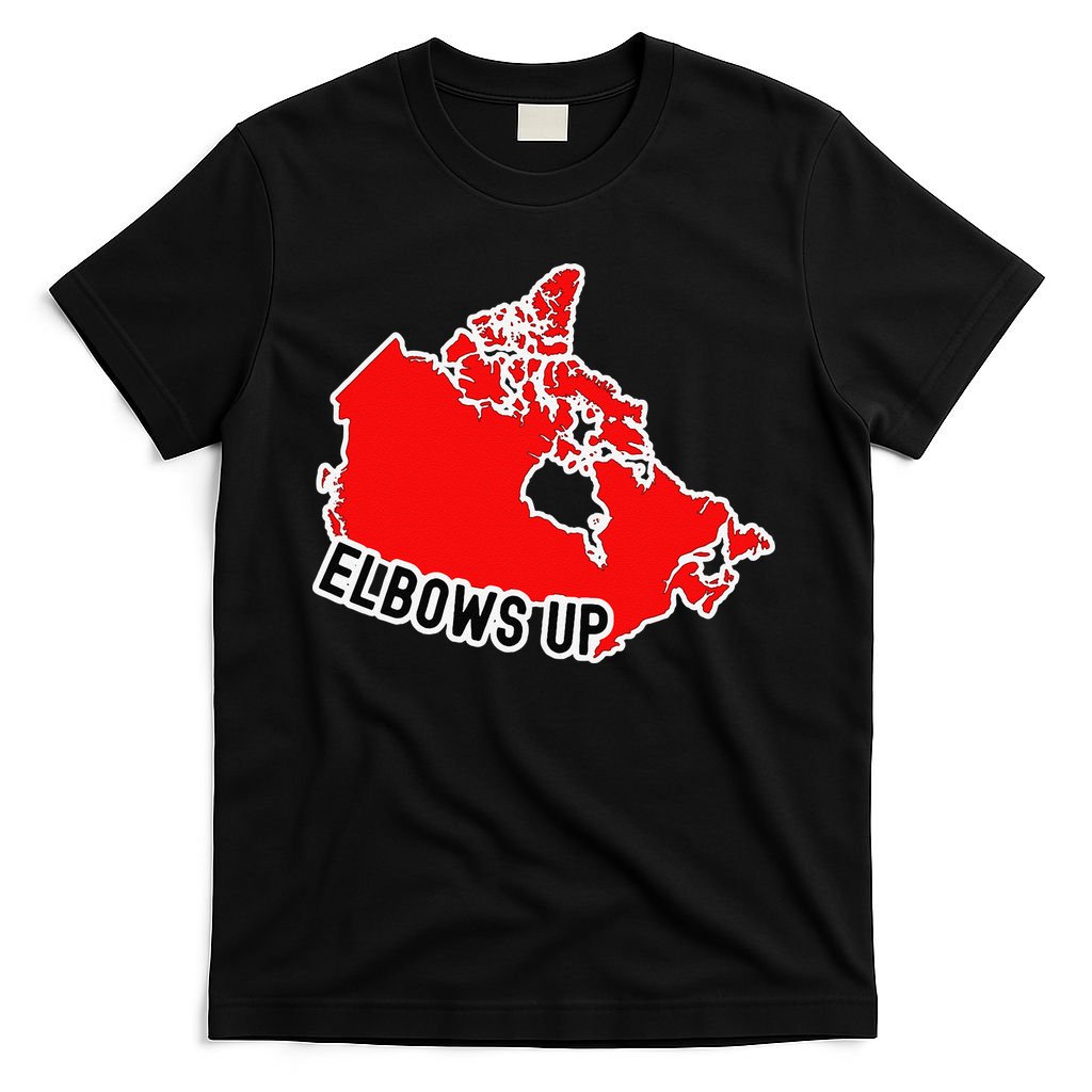 Elbows Up - Canada Map - Anti Trump - True North - Never 5 T-Shirt