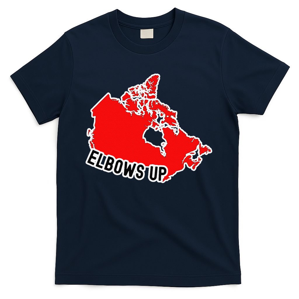 Elbows Up - Canada Map - Anti Trump - True North - Never 5 T-Shirt