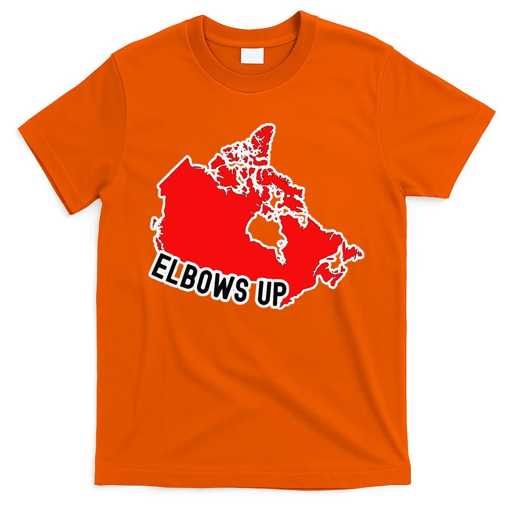 Elbows Up - Canada Map - Anti Trump - True North - Never 5 T-Shirt