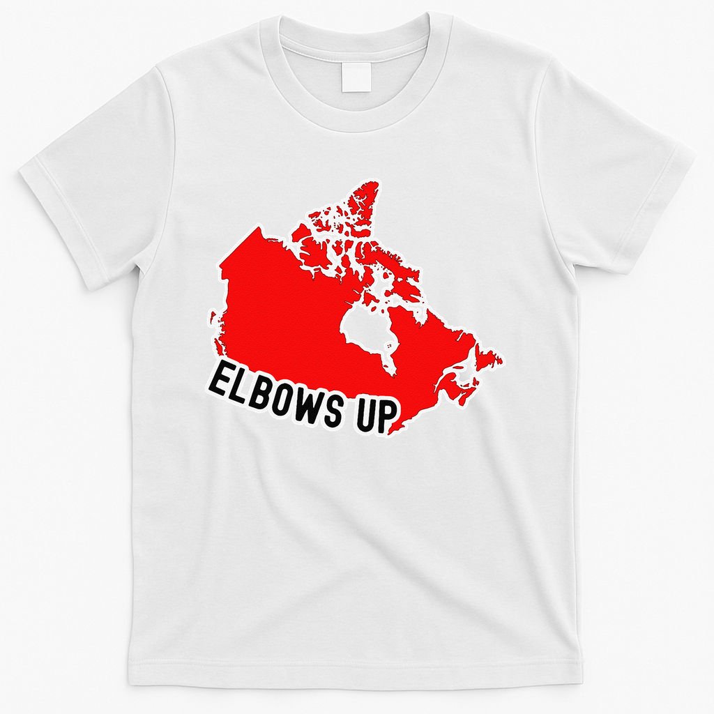 Elbows Up - Canada Map - Anti Trump - True North - Never 5 T-Shirt