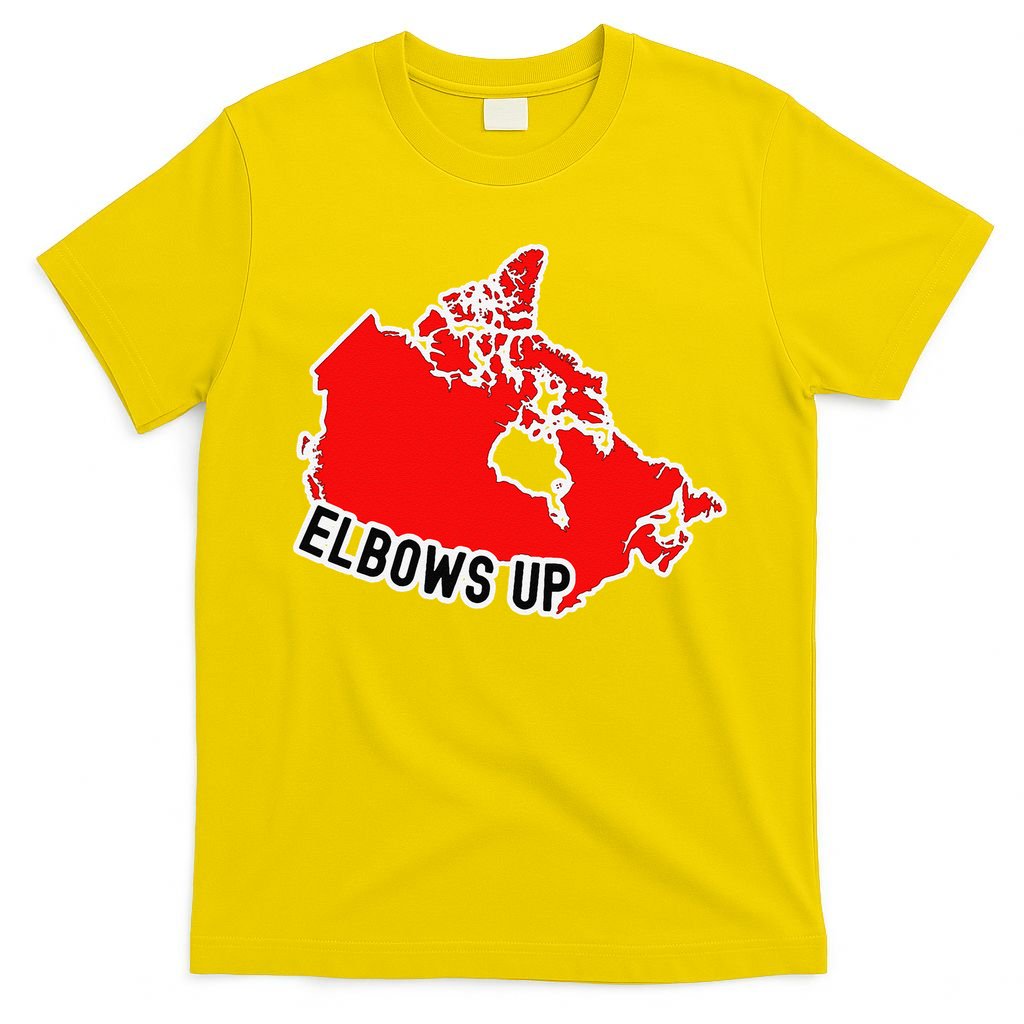 Elbows Up - Canada Map - Anti Trump - True North - Never 5 T-Shirt