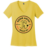Eddie Would Go Eddie Aikau Hawaiian Lifeguard Women's V-Neck T-Shirt
