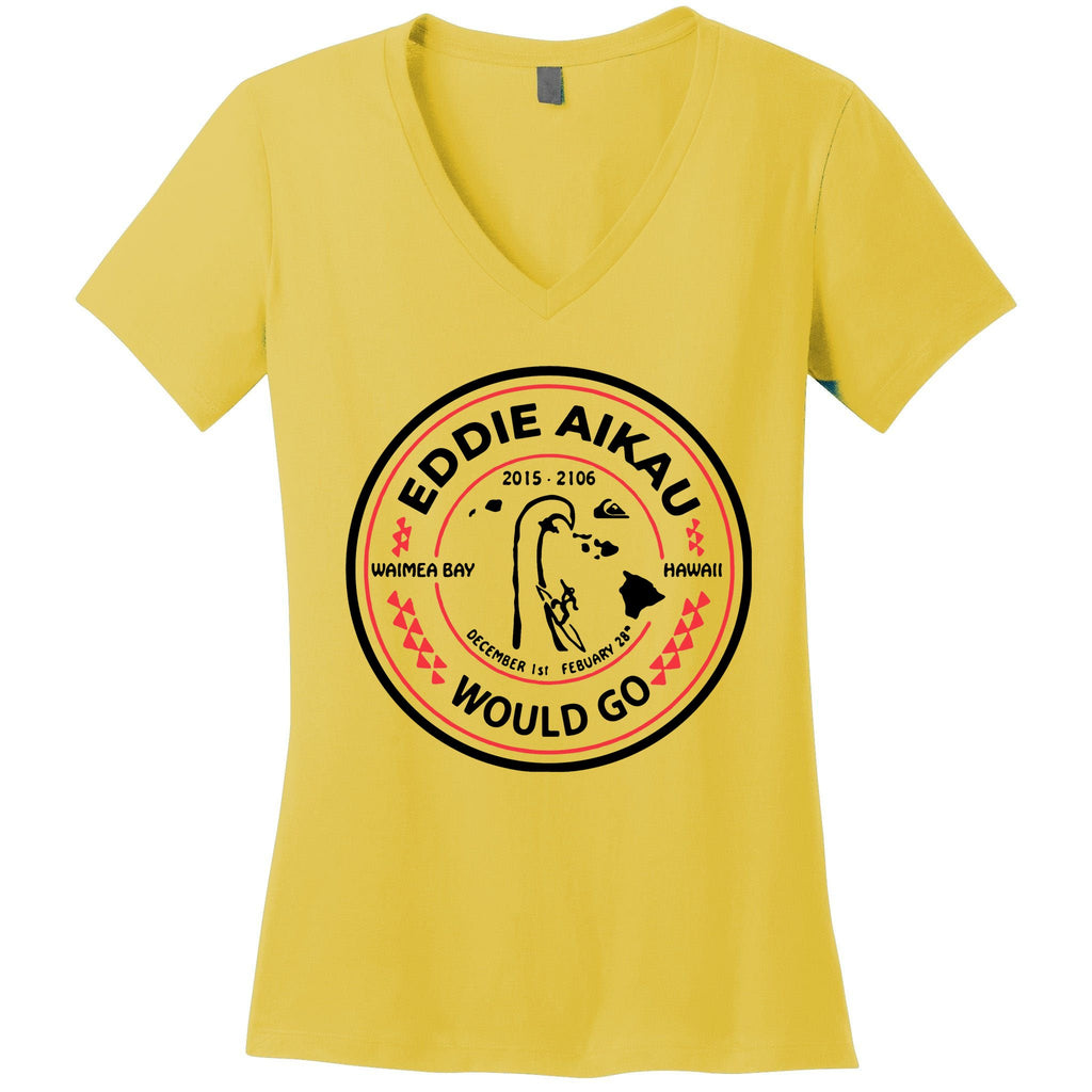 Eddie Would Go Eddie Aikau Hawaiian Lifeguard Women's V-Neck T-Shirt
