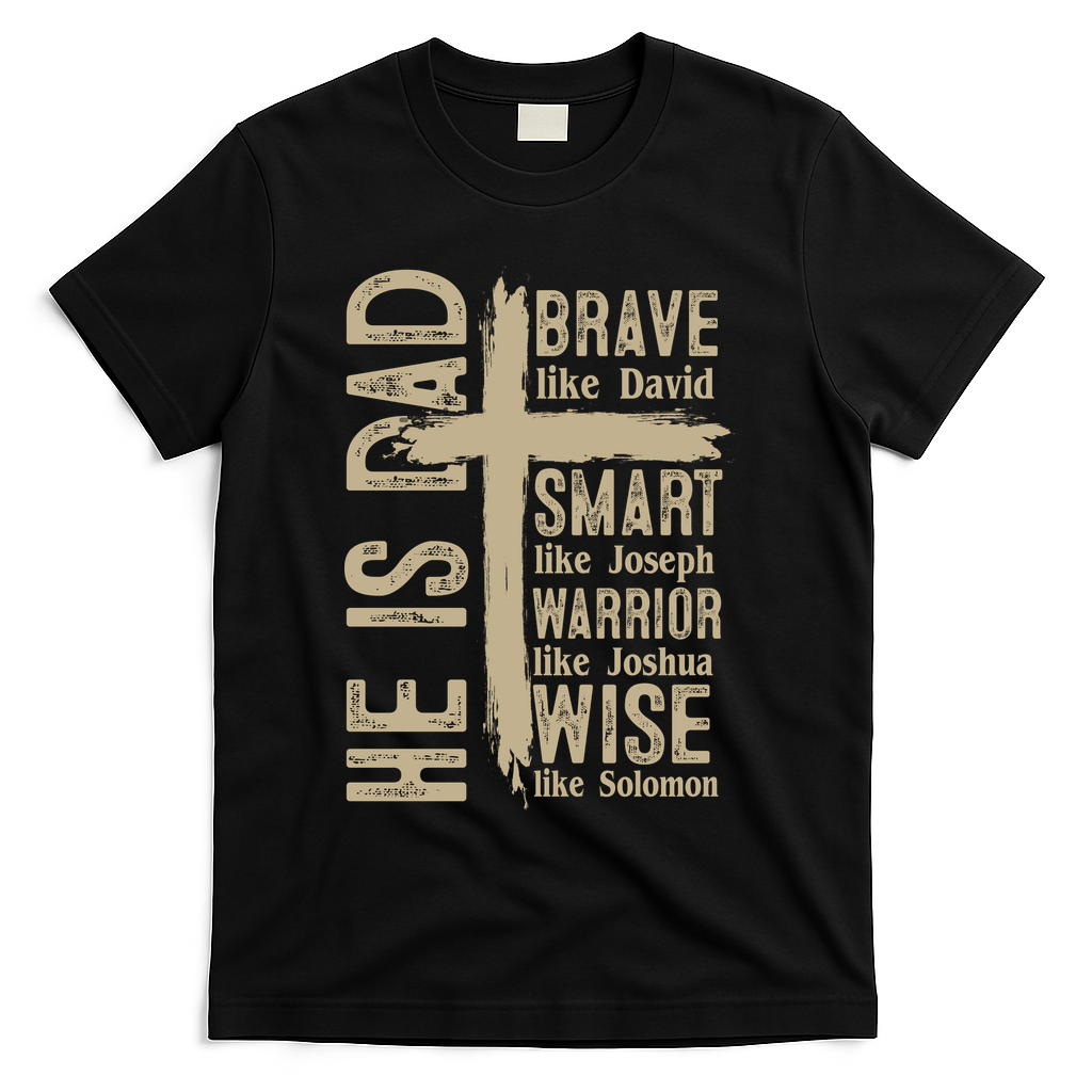He Is Dad Religious Christian Bible Quote Father T-Shirt