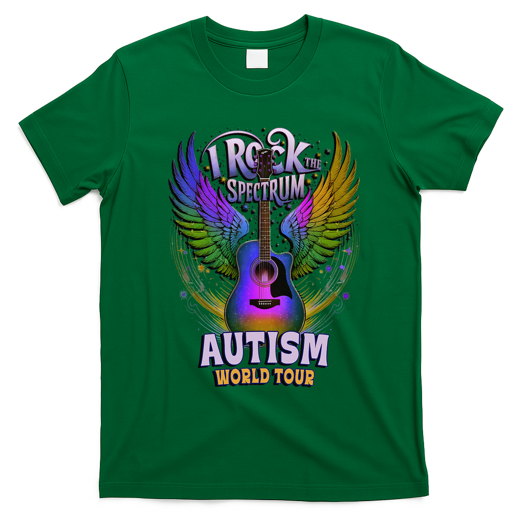 Rockstar I ROCK THE SPECTRUM Autism World Awareness Dad T-Shirt