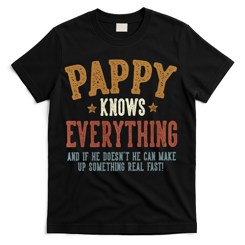 Pappy Knows Everything Humorous FatherS Day Pappy T-Shirt
