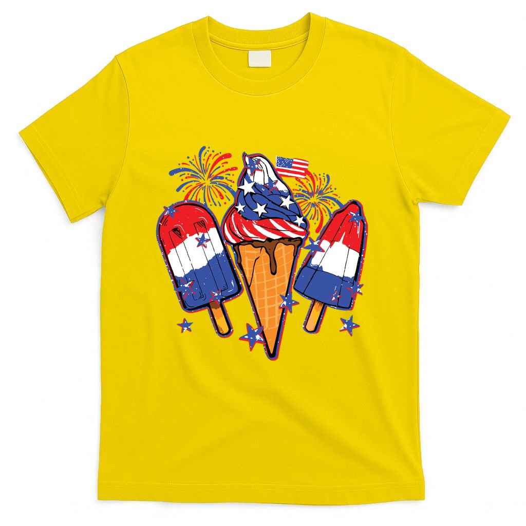 Funny 4th Of July Patriotic Popsicle T-Shirt