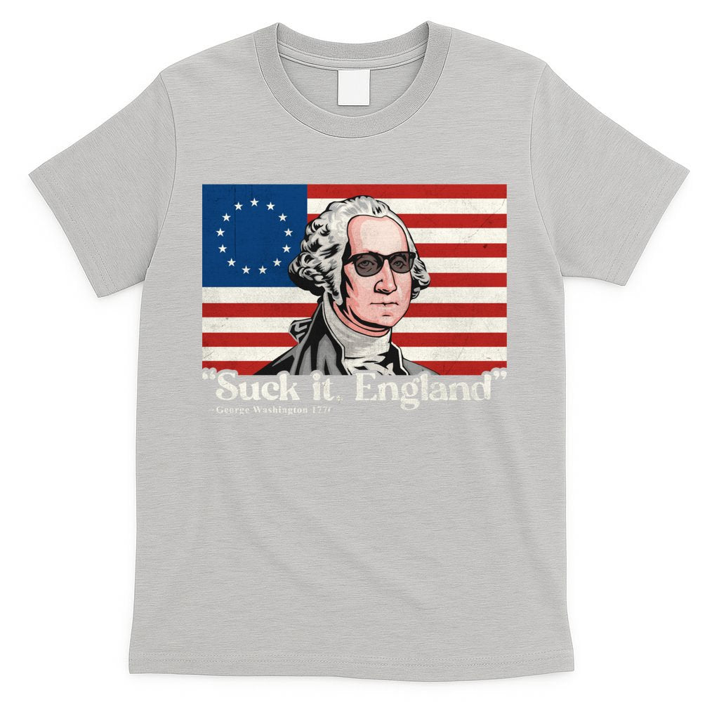 Funny 4th Of July Suck It England Patriotic 1776 USA Flag T-Shirt