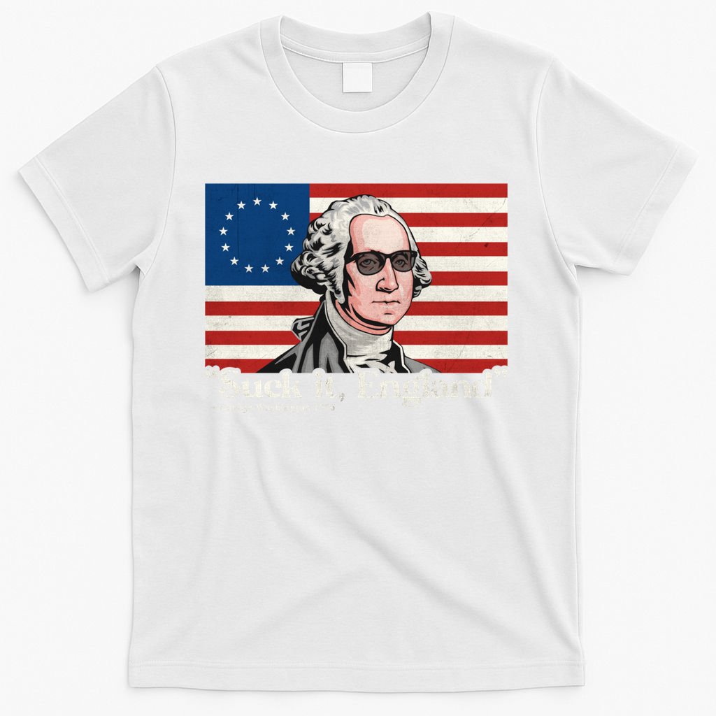 Funny 4th Of July Suck It England Patriotic 1776 USA Flag T-Shirt
