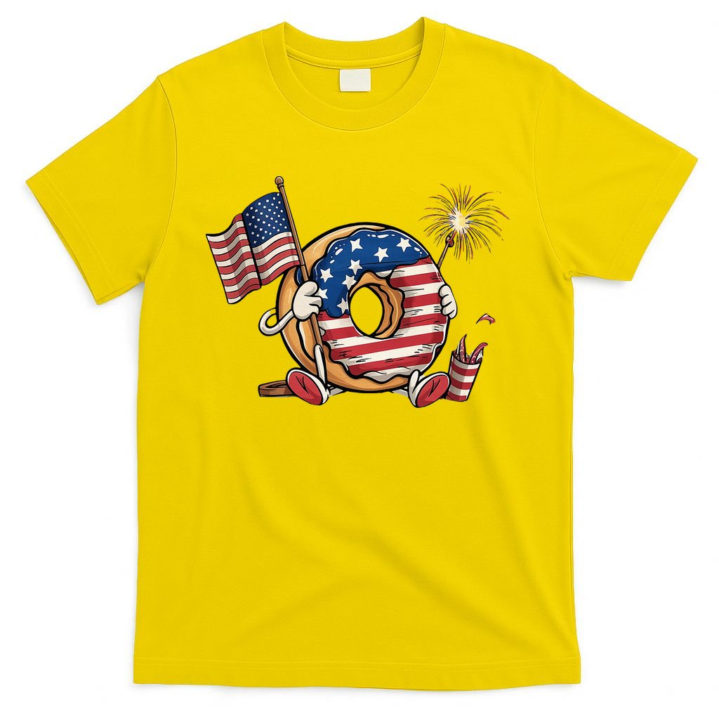 Funny 4th Of July Independence Donut Touch My Freedom T-Shirt