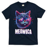 Funny 4th Of July Meowica Fireworks Cat T-Shirt