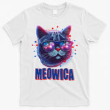 Funny 4th Of July Meowica Fireworks Cat T-Shirt