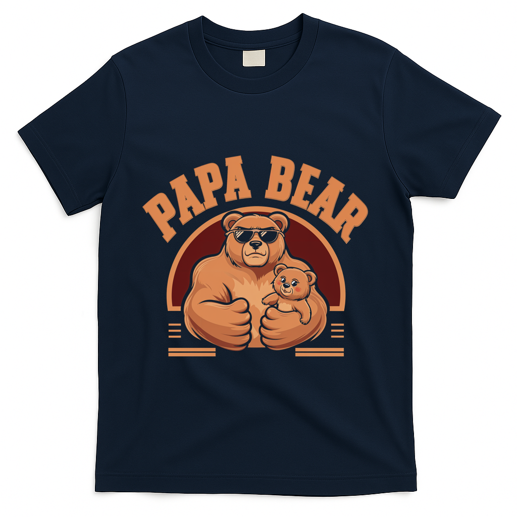 Papa Bear Bear Family Love Dad Father Daddy Cool Gift T-Shirt