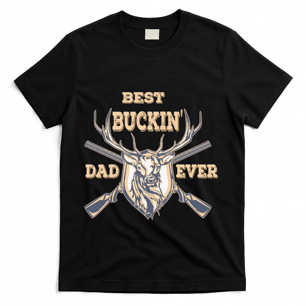 Best Buckin Dad Ever Funny Hunting Father Gift T-Shirt