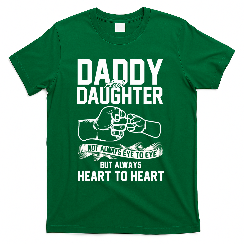Daddy And Daughter Not Always Eye To Eye But Always Heart To Heart T-Shirt