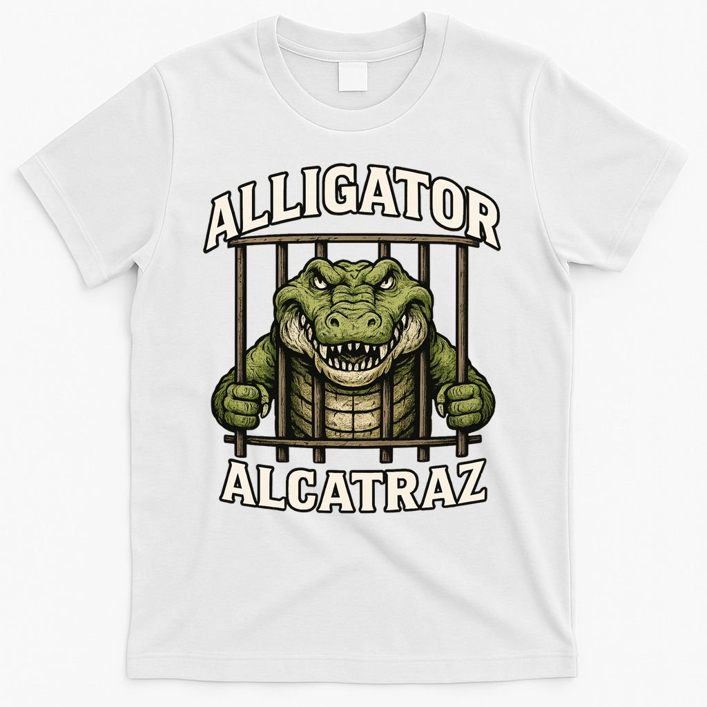 Funny Alligator Alcatraz Jail Prison Gator T-Shirt