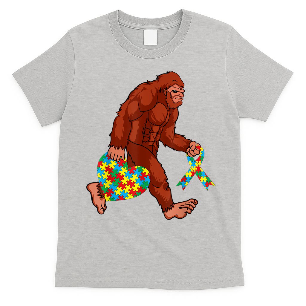 Funny Autism Bigfoot Autism Awareness Month T-Shirt