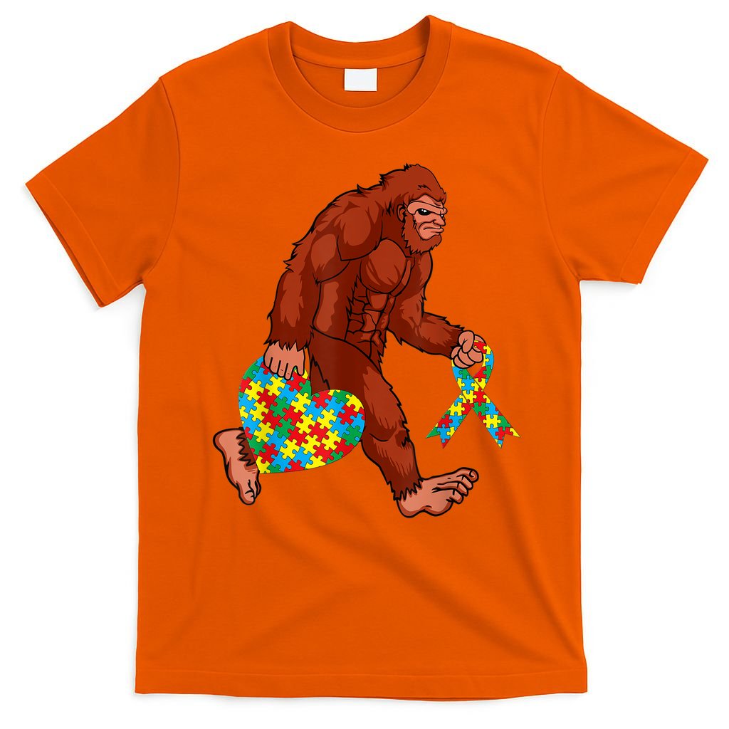 Funny Autism Bigfoot Autism Awareness Month T-Shirt