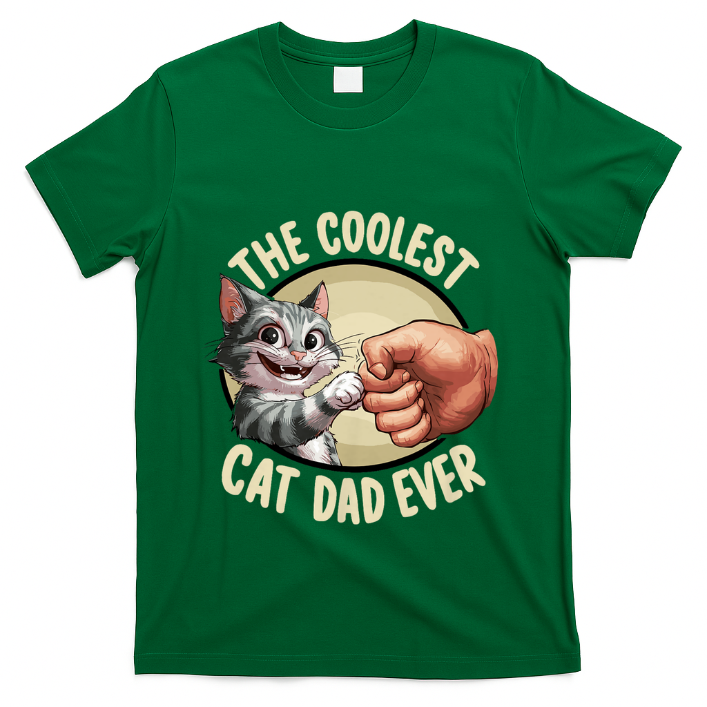 The Coolest Cat Dad Ever FatherS Day T-Shirt